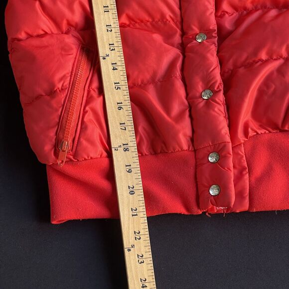 Alpine Designs Puffer Jacket Girl Size 12 Red Full Zip USA Down Ski Winter Nylon - Picture 10 of 13